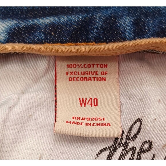 The Heritage By America Acid Wash Distressed Denim Shorts Men's Size 40 - Picture 9 of 11